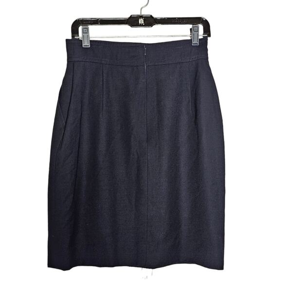 Escada Vintage 1980's 100% Wool Pencil Skirt in Black Size 40 - Picture 4 of 5